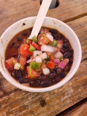 Black beans at Cargo Cantina in North Kansas City