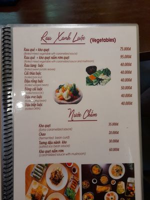 Menu at Sala - Võ Thị Sáu in Ho Chi Minh City