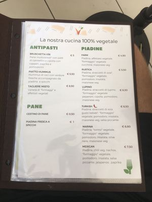 Menu 1 at V36 Bar & Vegan Food in Savona