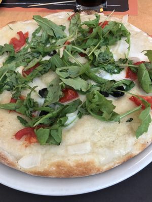 White pizza at V36 Bar & Vegan Food in Savona