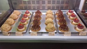 Lots of vegan cakes at Universo Vegano at Universo Vegano in Rome