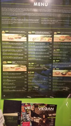 Menu -Universo Vegano at Universo Vegano in Rome