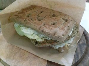 vegan bio sandwich at Universo Vegano in Rome