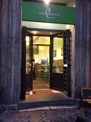 Entrance at Universo Vegano in Rome