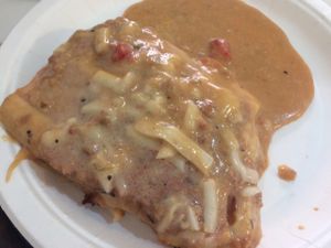 Lasagna. Frozen yuck. Tastes exactly how it looks. Looks nothing like the menu photo.  at Universo Vegano in Rome