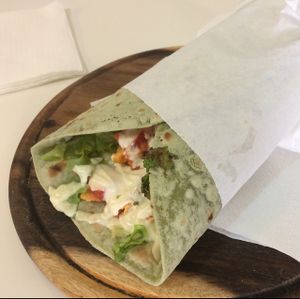 This wrap was actually very tasty, filling, and cheap.  at Universo Vegano in Rome