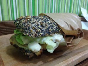 my 'tuna' sandwich  at Universo Vegano in Rome