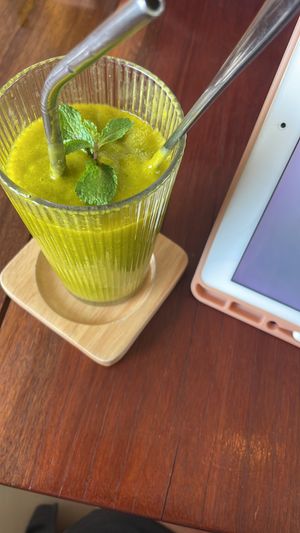 Kale mango smoothie   at ETHOS Wholefood Cafe & Shala in Koh Phangan