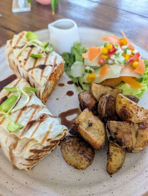 Tempeh wrap at ETHOS Wholefood Cafe & Shala in Koh Phangan
