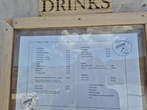 Drinks menu at Minnie's Café in Inishmor