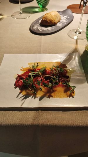 Melon carpaccio at Il Convivio Troiani in Rome
