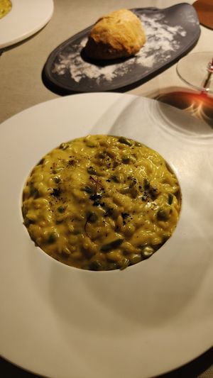 Asparagus risotto at Il Convivio Troiani in Rome
