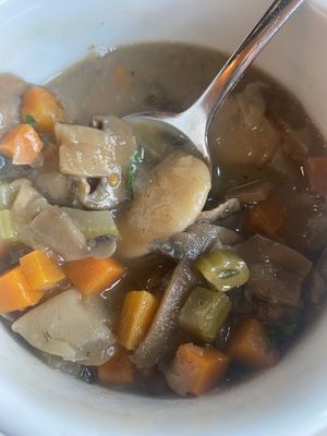 Mushroom soup. Soooo good!  at Wheat Penny Oven and Bar in Dayton