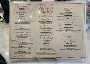 Drink menu  at Wheat Penny Oven and Bar in Dayton