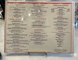 Food menu  at Wheat Penny Oven and Bar in Dayton