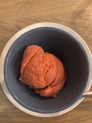 Sorbet ice cream  at Wheat Penny Oven and Bar in Dayton