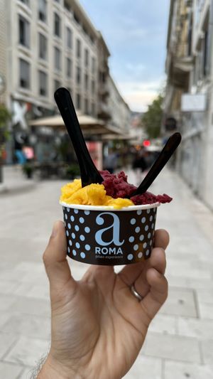 Mango & berries  at aROMA Gelato in Rijeka