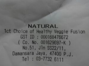 new restaurant name ! at Raku Raku Vegetarian Steamboat and Japanese Cuisine in Petaling Jaya