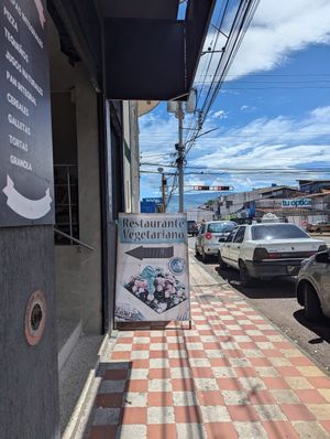 The sign at Restaurante Vegetariano in San Cristobal
