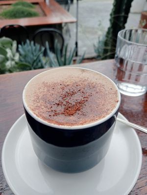 Carob hot chocolate at Local Customs in Adamstown