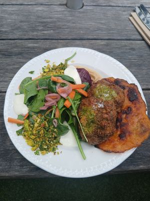 Falafel plate at Local Customs in Adamstown