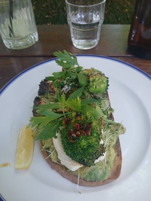Avo toast at Local Customs in Adamstown