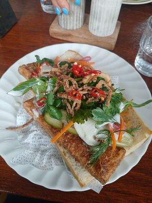 Tofu baguette at Local Customs in Adamstown