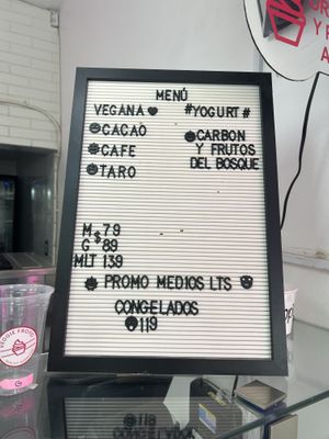 3 vegan flavors and 2 yogurt   at Veggie Froyo in Chihuahua