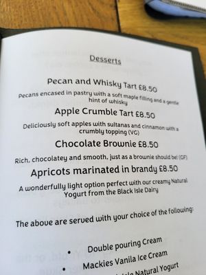 Summer 2024 menu at Atholl House Skye in Isle Of Skye