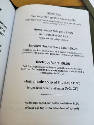 Summer 2024 menu at Atholl House Skye in Isle Of Skye