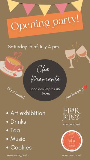 They have local artists exhibit at Chá Mercante in Porto