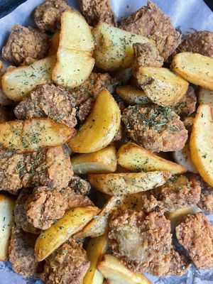 Plain - add your own amount of saucee  at Chicken in the Kitchen in Seoul