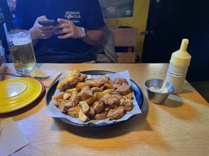 Vegan chicken w fried potato   at Chicken in the Kitchen in Seoul