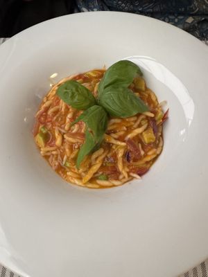 Vegan vegetable pasta (not on menu)  at Marzio in Sanremo