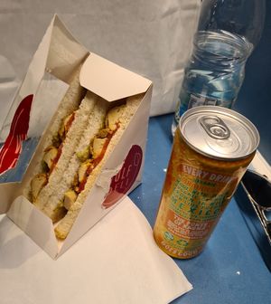 Wulf Club sandwich & orange pop at Wulf Deli in London