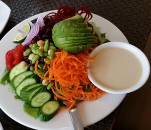 High protein salad at Veggie House in Los Angeles