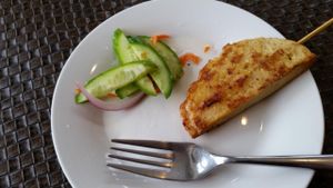 Chicken satay at Veggie House in Los Angeles