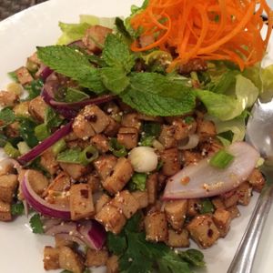 'Chicken' larb. Amazing!!! at Veggie House in Los Angeles