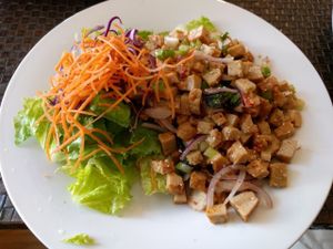 larb salad at Veggie House in Los Angeles