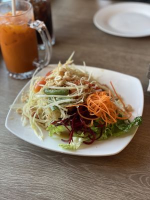Papaya salad  at Veggie House in Los Angeles