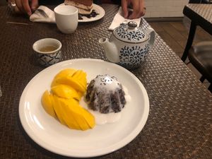 Amazing mango sticky rice!  at Veggie House in Los Angeles