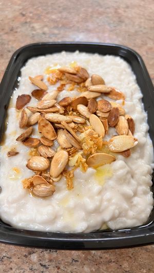 Rice with ‘butter’ milk at Zada Kitchen in Ramallah