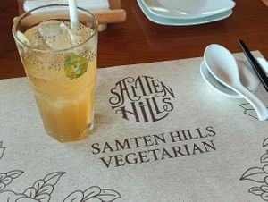 lime juice at Samten Hills Vegetarian Restaurant in Da Lat
