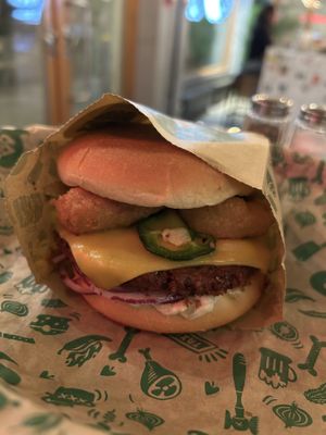 GREEN NOTORIOUS CHILI CHEESE  at Bastard Burgers - Sankt Paulsgatan in Stockholm