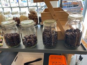 Lots of Plant based Dark and Milk Chocolates. at The Ecology Store in Stockbridge