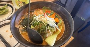 spicy mayo vegan ramen  at Takumi - Rotterdam Markthal in Rotterdam
