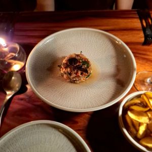 Ceviche mushrooms, avec légumes et très citronné at Tucanes Restaurant in San Carlos