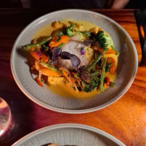 Vegetable curry at Tucanes Restaurant in San Carlos