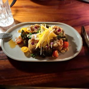 Fried tofu (hearty starter) at Tucanes Restaurant in San Carlos