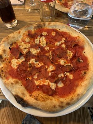 Vegan fratelli pizza   at Fratelli of Hebden in Hebden Bridge